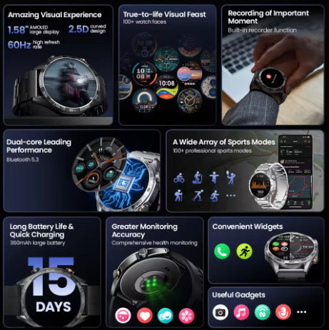 Bluetooth Smartwatch with Strap Options