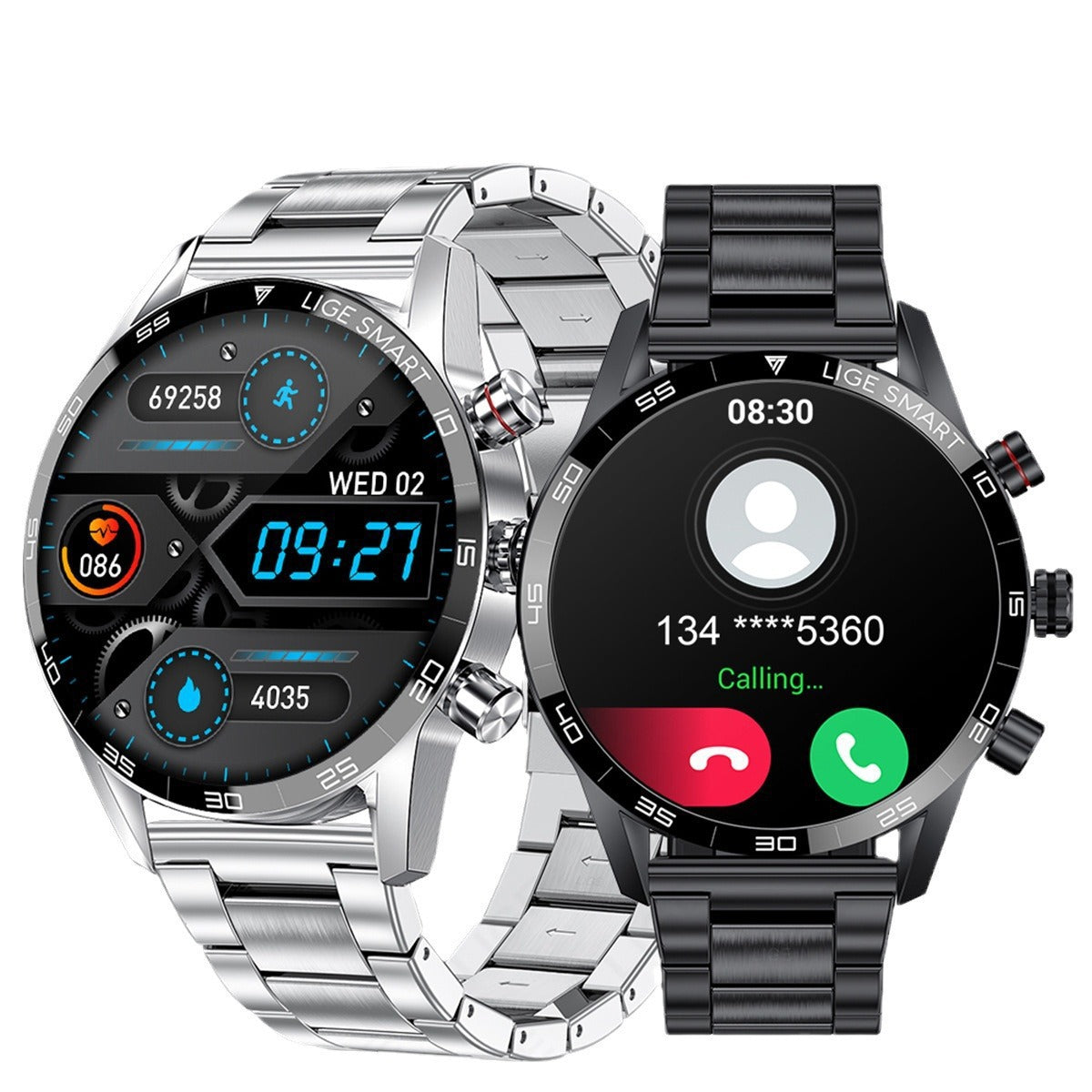 Men's Business-Style Bluetooth Smartwatch