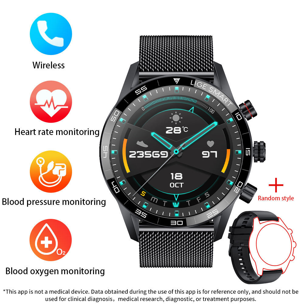 Men's Business-Style Bluetooth Smartwatch