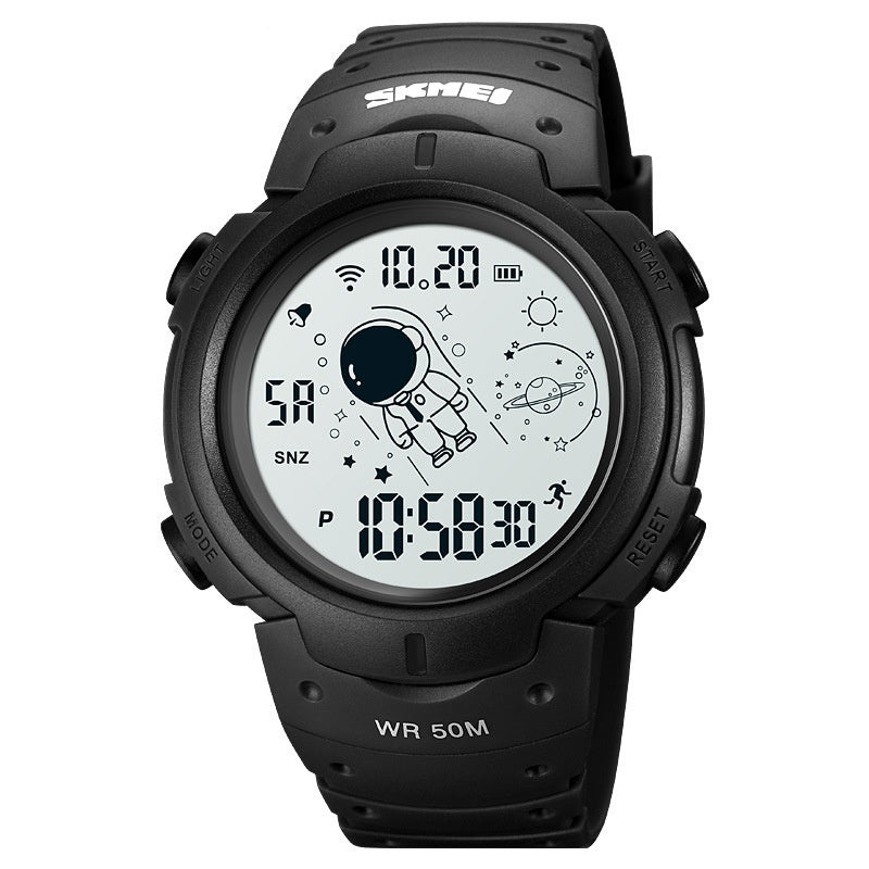 Astronaut-Style Digital Sports Watch