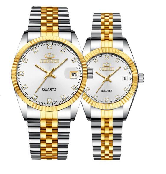 Gold-Tone Watch with Men's and Women's Options