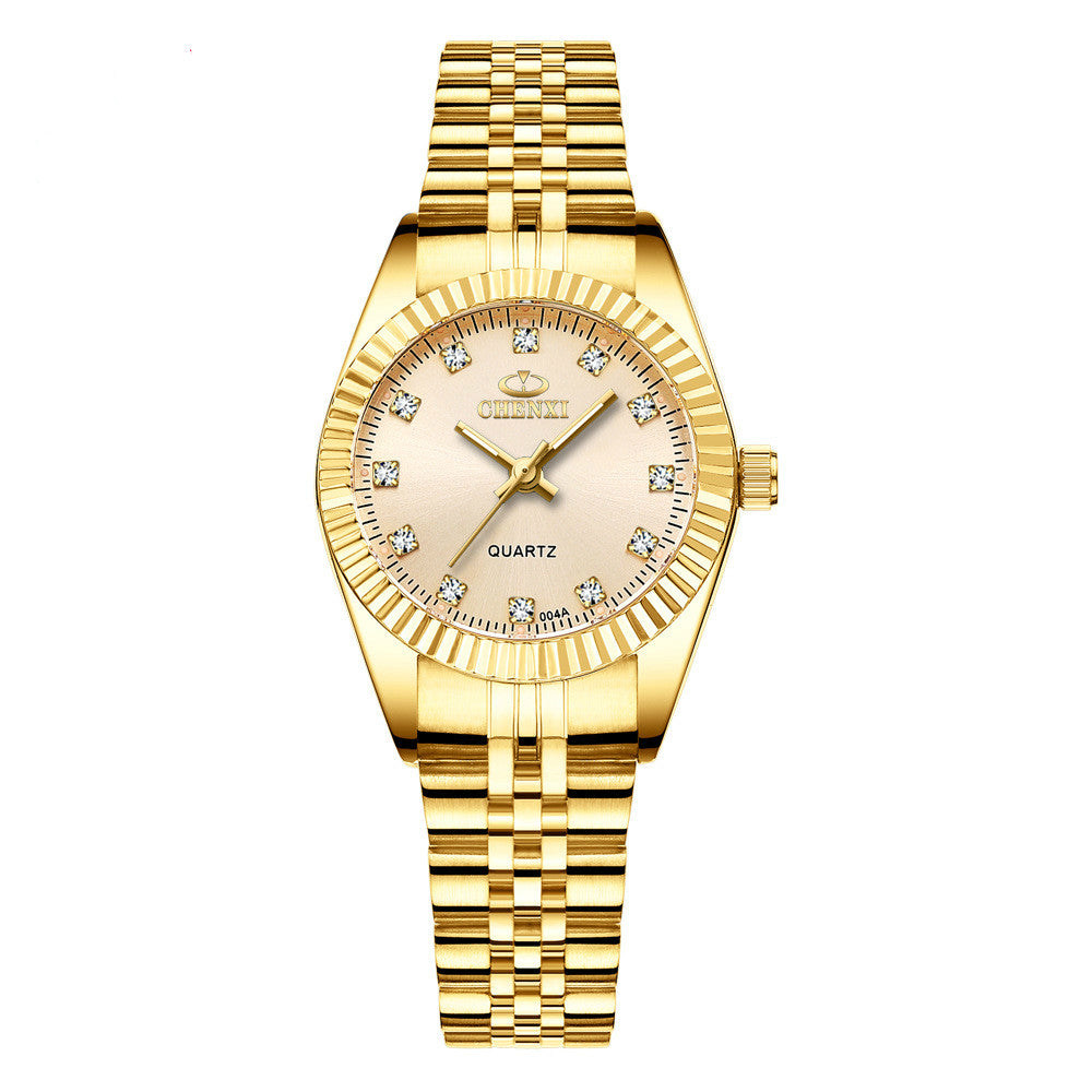 Gold-Tone Watch with Men's and Women's Options