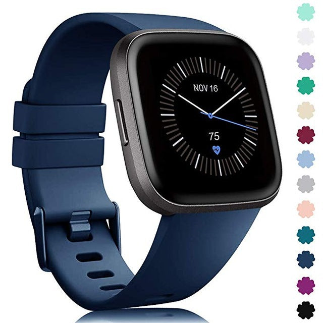 Silicone Sport Watch Strap with Colour Buckle