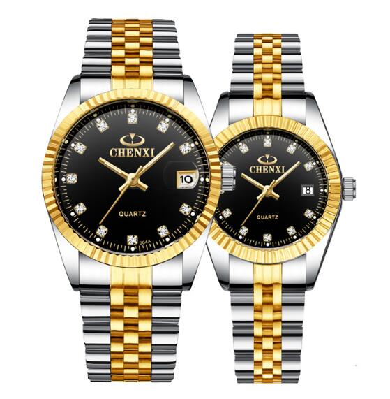 Gold-Tone Watch with Men's and Women's Options