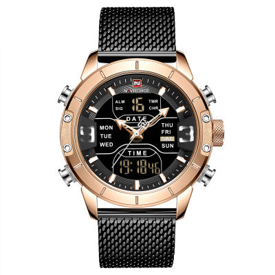 Quartz and Digital Dual-Display Watch