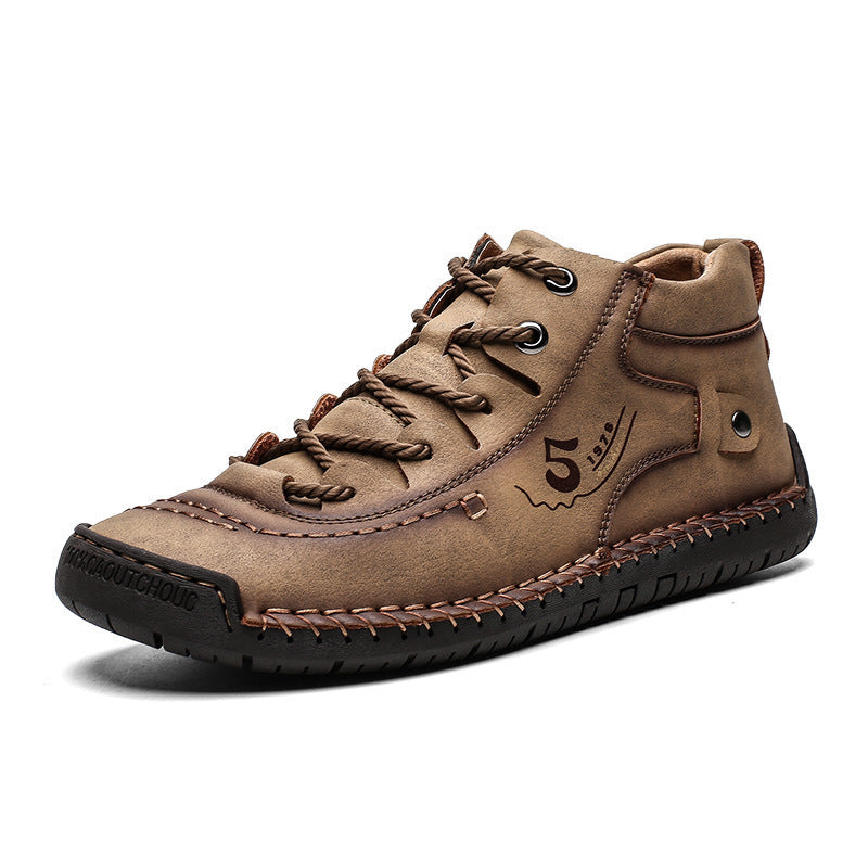 Men's Stitched Low-Top Casual Shoes — product view