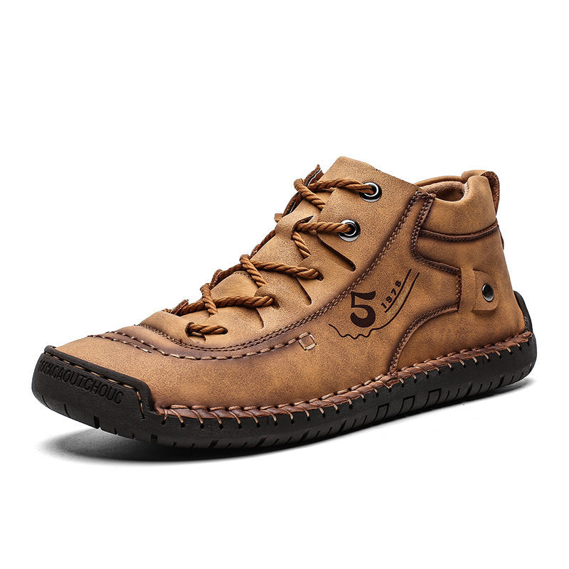 Men's Stitched Low-Top Casual Shoes — product view