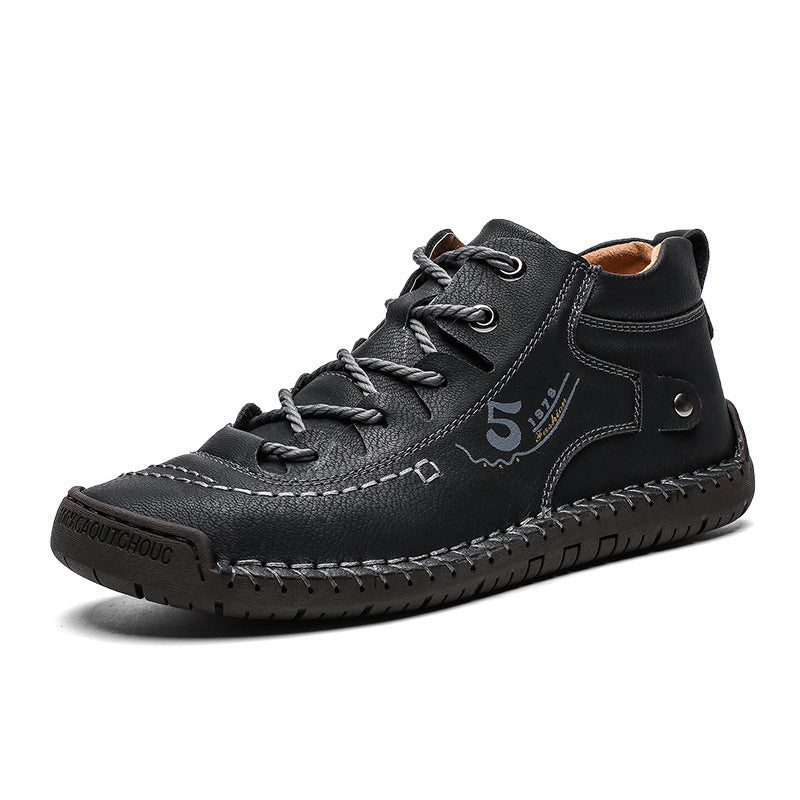 Men's Stitched Low-Top Casual Shoes — product view