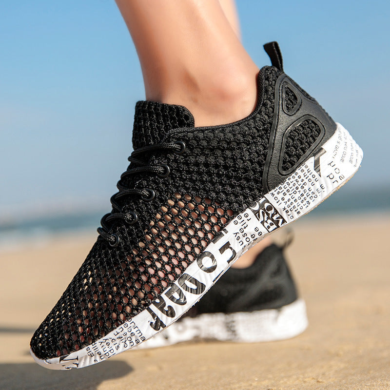 Men's Breathable Lace-Up Sneakers — product view