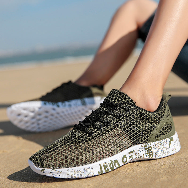 Men's Breathable Lace-Up Sneakers — product view