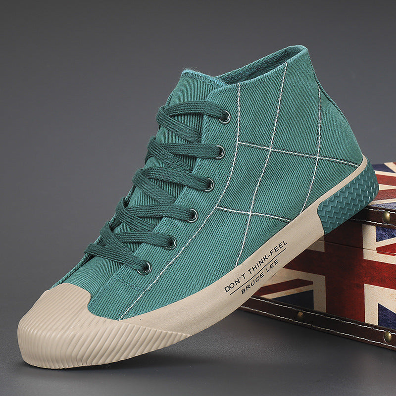 Men's Low-Top Canvas Lace-Up Shoes — product view