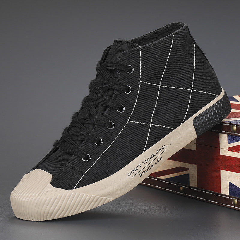 Men's Low-Top Canvas Lace-Up Shoes — product view