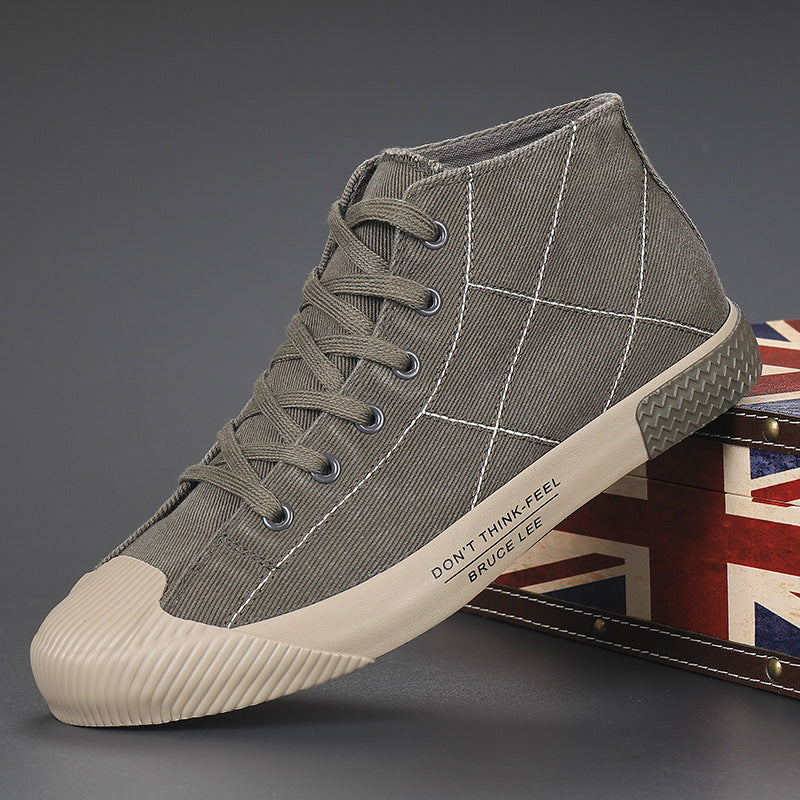 Men's Low-Top Canvas Lace-Up Shoes — product view