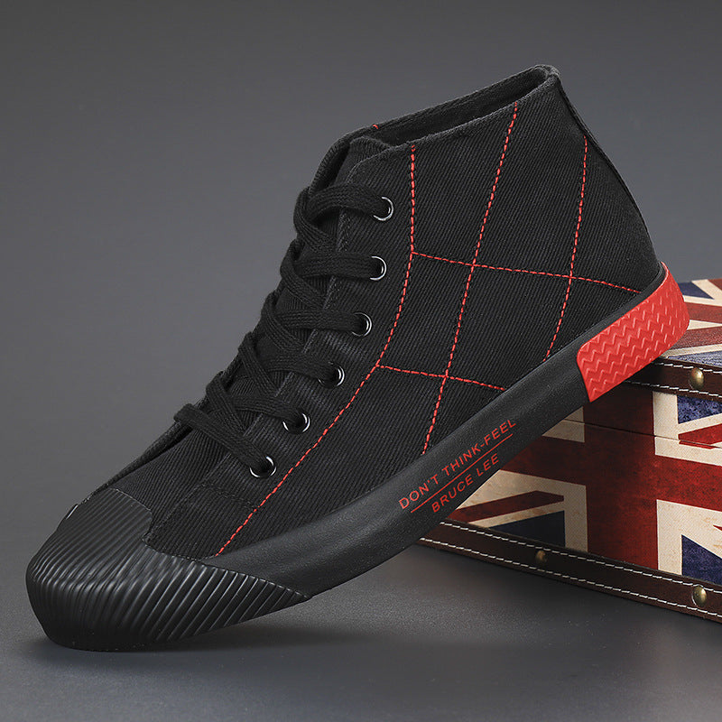 Men's Low-Top Canvas Lace-Up Shoes — product view