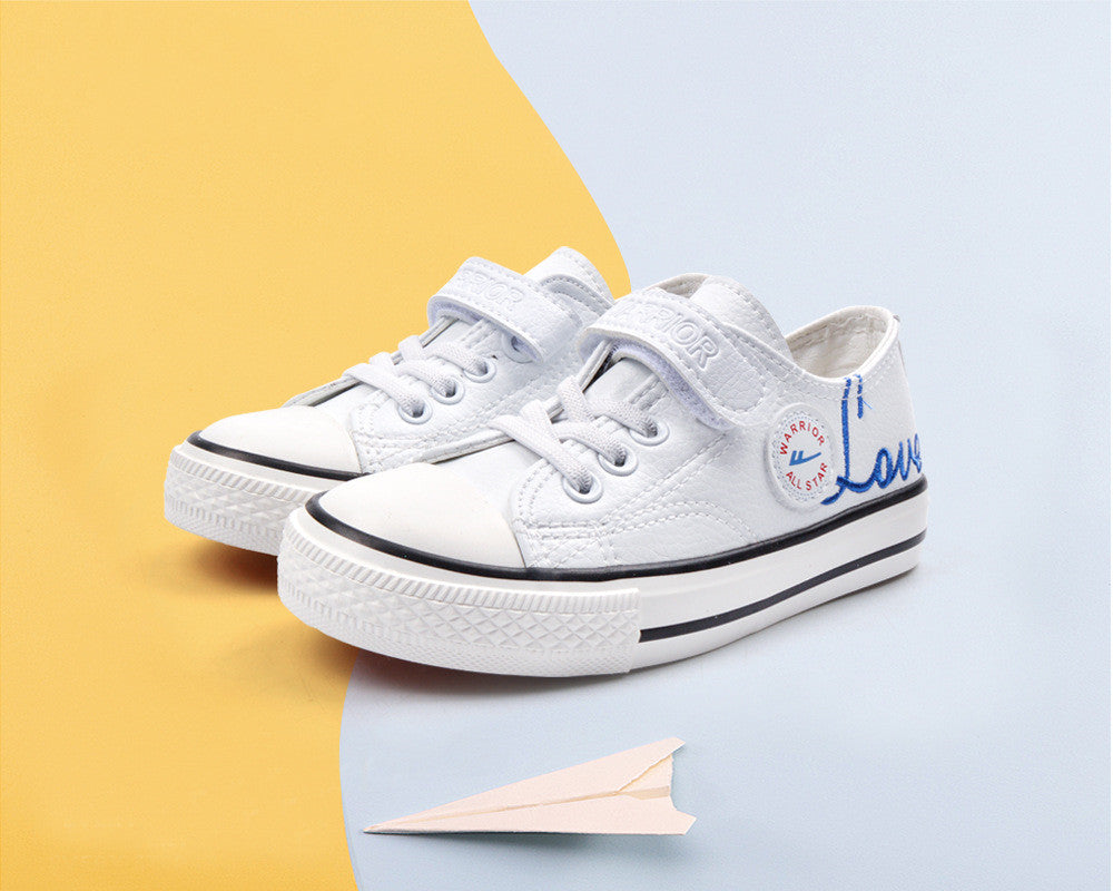 Children's White Casual Sports Shoes