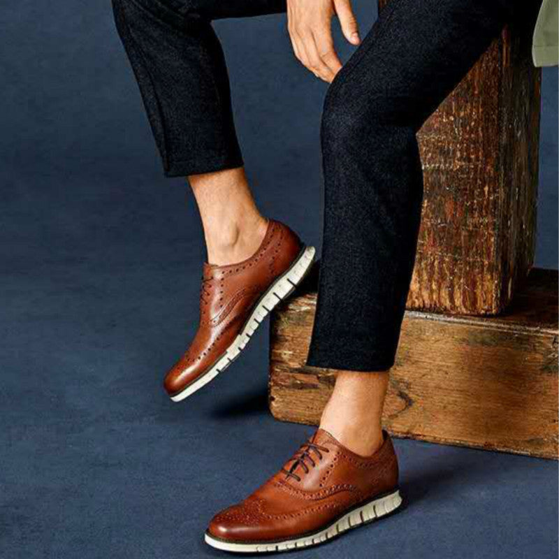 Men's Thick-Sole Business Casual Shoes — product view