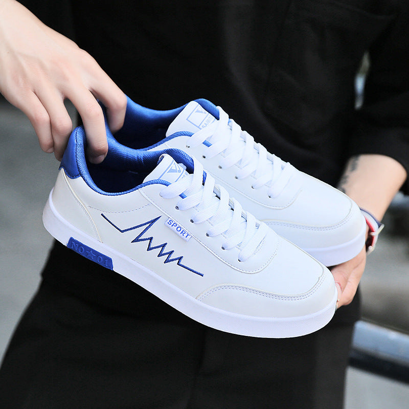 Men's White Lace-Up Sneakers — product view