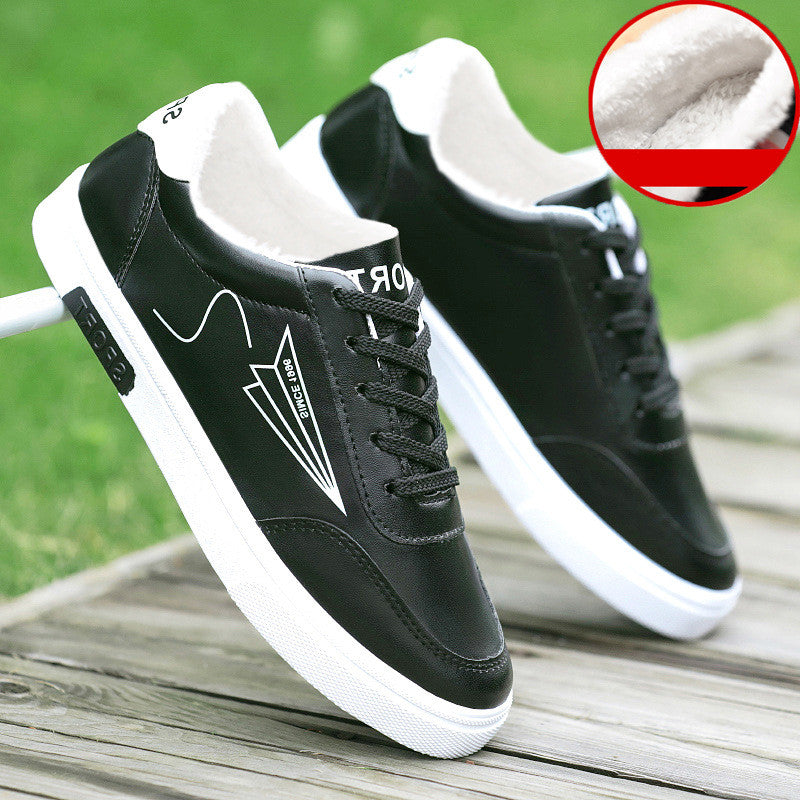 Men's White Lace-Up Sneakers — product view