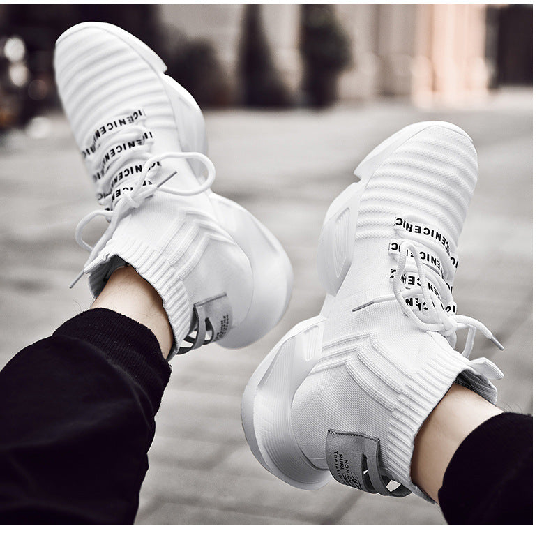 Men's Chunky Sock-Style Sneakers — product view