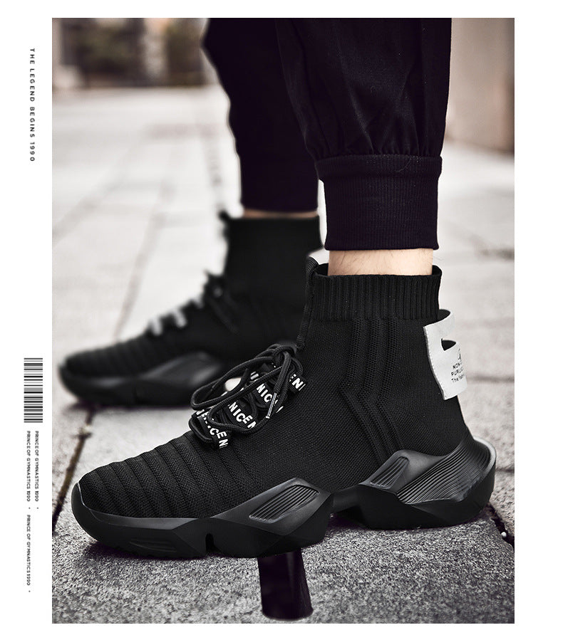 Men's Chunky Sock-Style Sneakers — product view