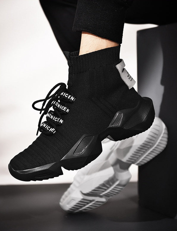 Men's Chunky Sock-Style Sneakers — product view