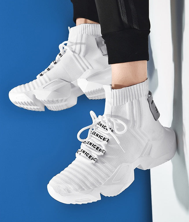 Men's Chunky Sock-Style Sneakers — product view