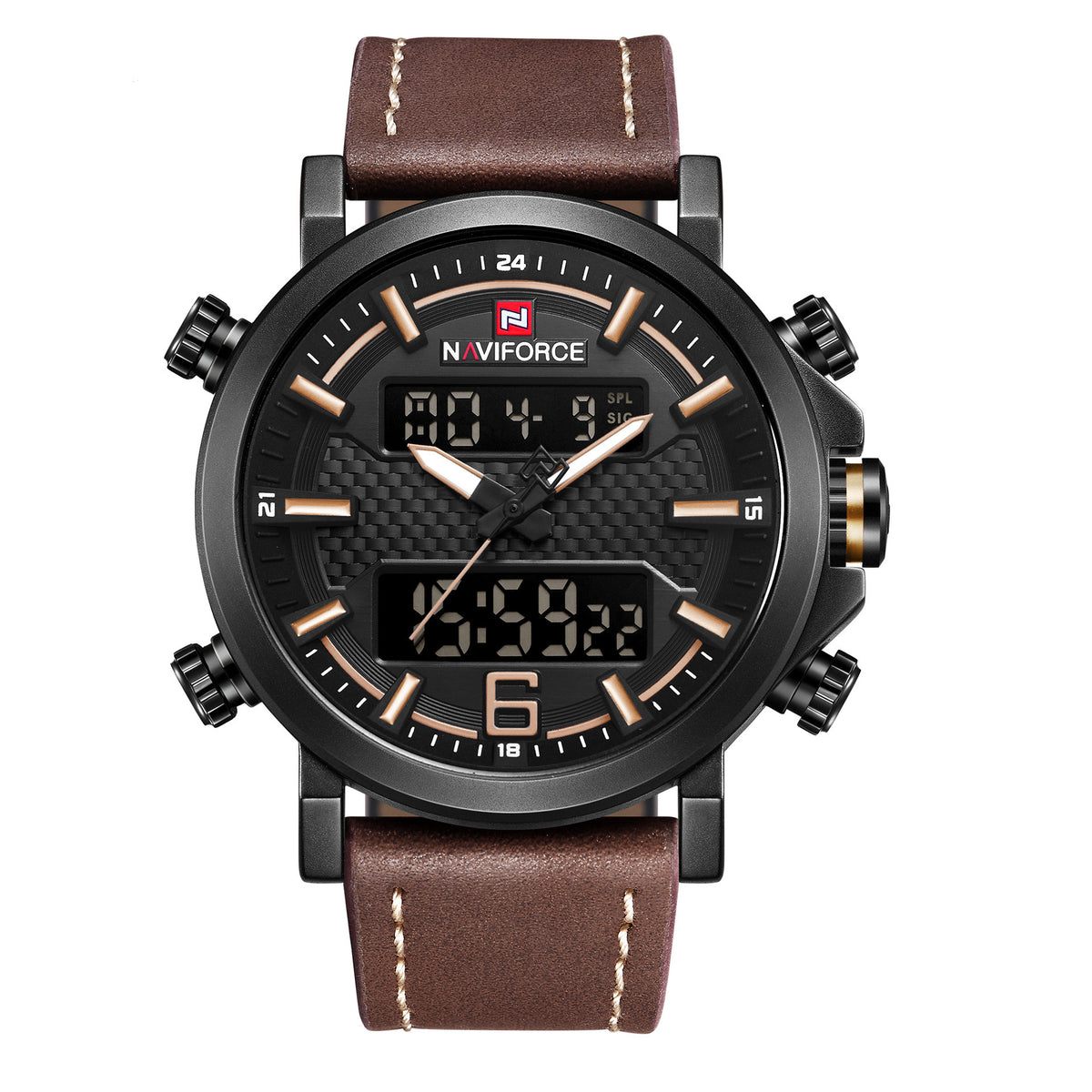 Men's Dual-Display Sports Watch