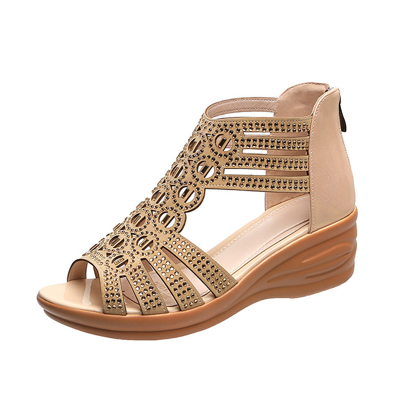Women's Embellished Wedge Sandals