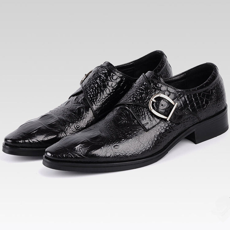 Men's Pointed-Toe Buckle Dress Shoes — product view