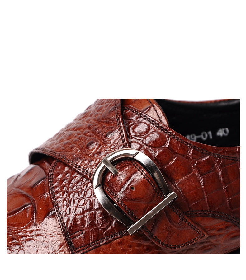Men's Pointed-Toe Buckle Dress Shoes — product view