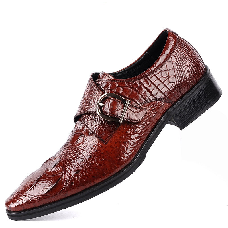 Men's Pointed-Toe Buckle Dress Shoes — product view