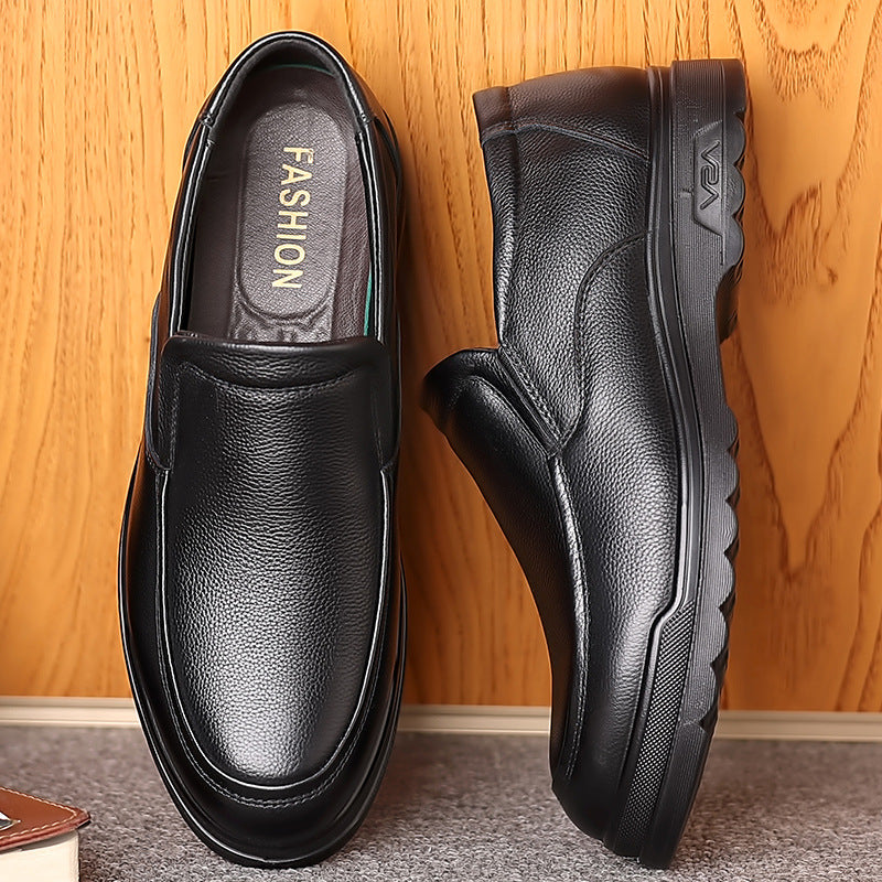 Men's Leather Soft-Sole Casual Shoes — product view