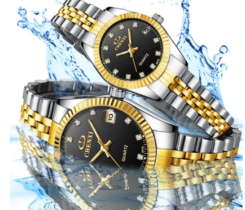 Gold-Tone Watch with Men's and Women's Options