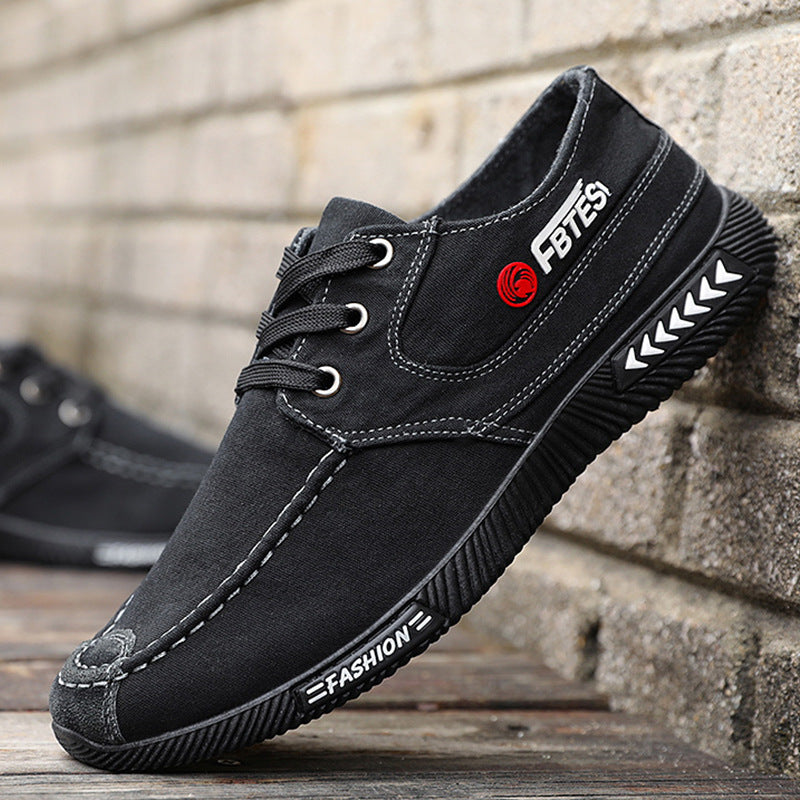 Men's Washed-Denim Canvas Shoes