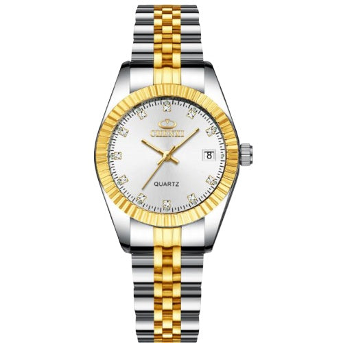 Gold-Tone Watch with Men's and Women's Options