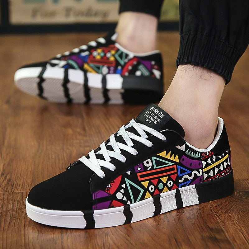 Stitched Casual Lace-Up Shoes — product view