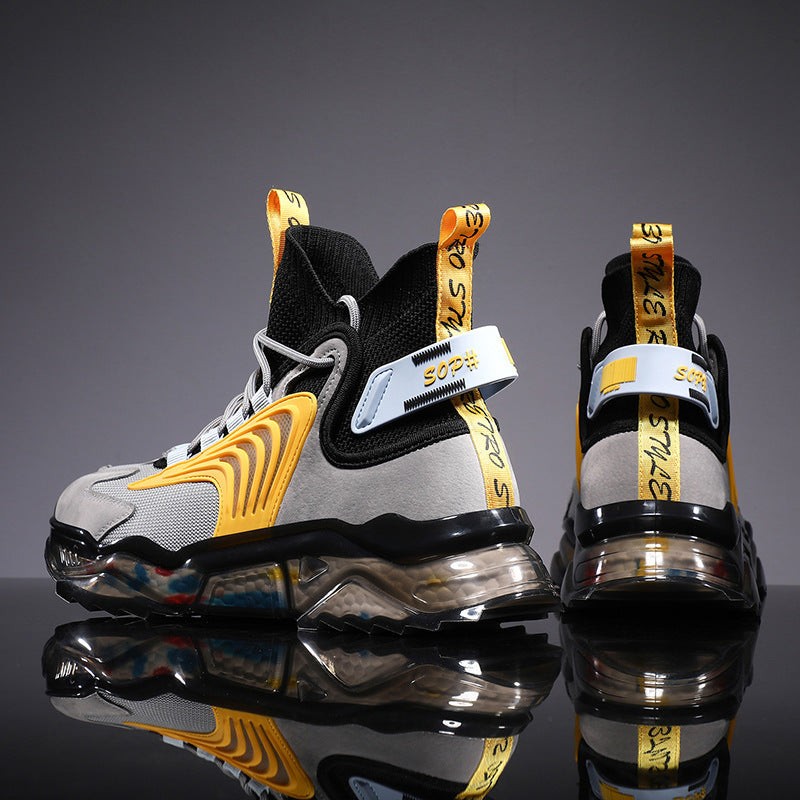 Men's Thick-Sole High-Top Casual Shoes