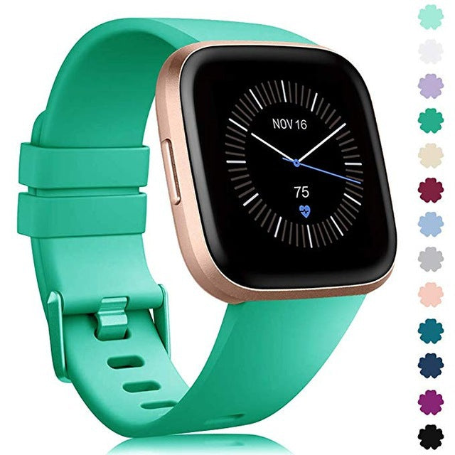 Silicone Sport Watch Strap with Colour Buckle