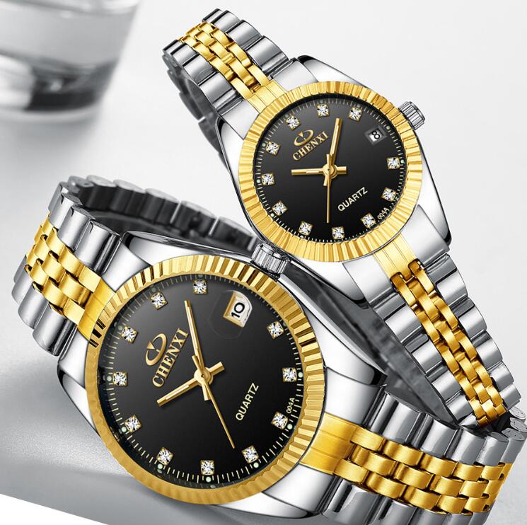Gold-Tone Watch with Men's and Women's Options