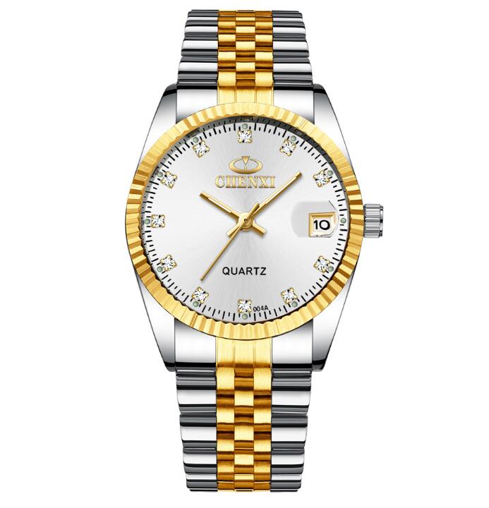 Gold-Tone Watch with Men's and Women's Options