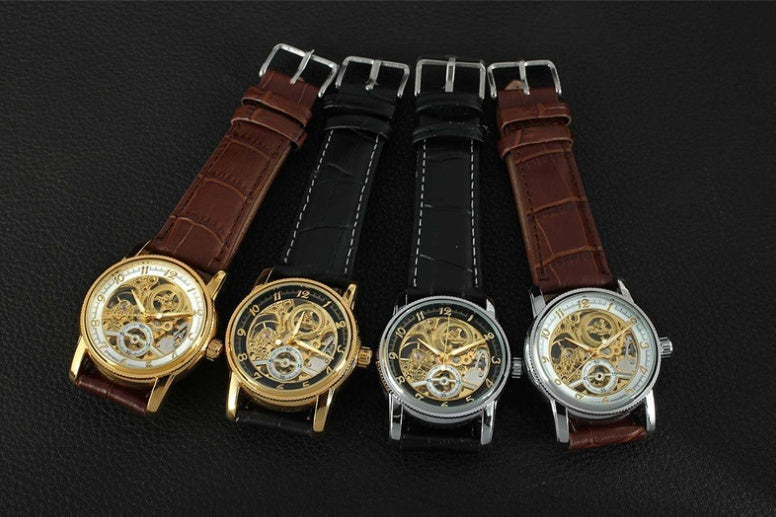 Men's Skeleton-Style Sports Watch