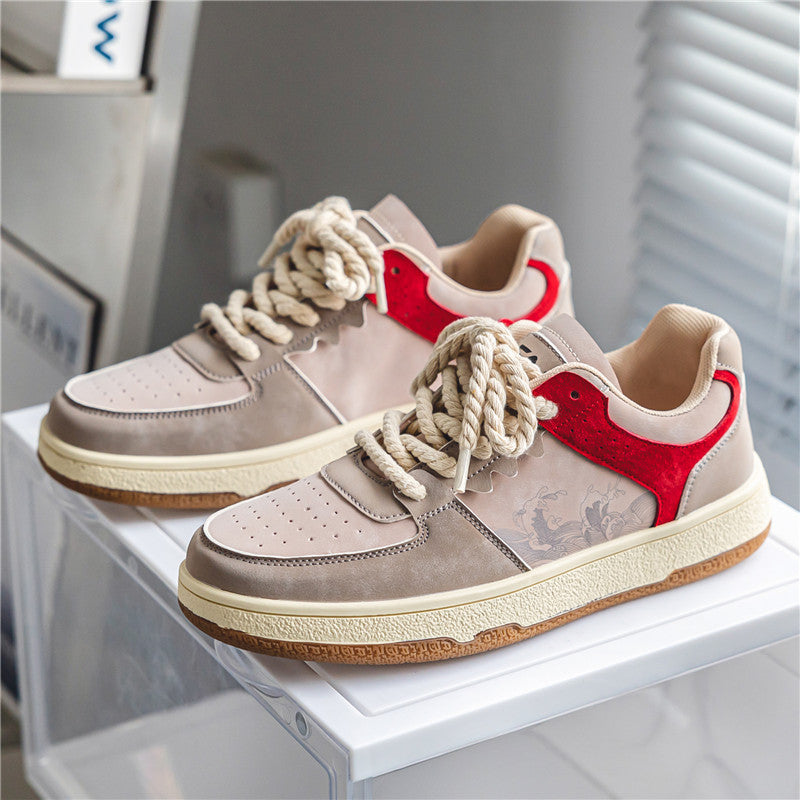 Men's Thick-Sole Lace-Up Sneakers — product view