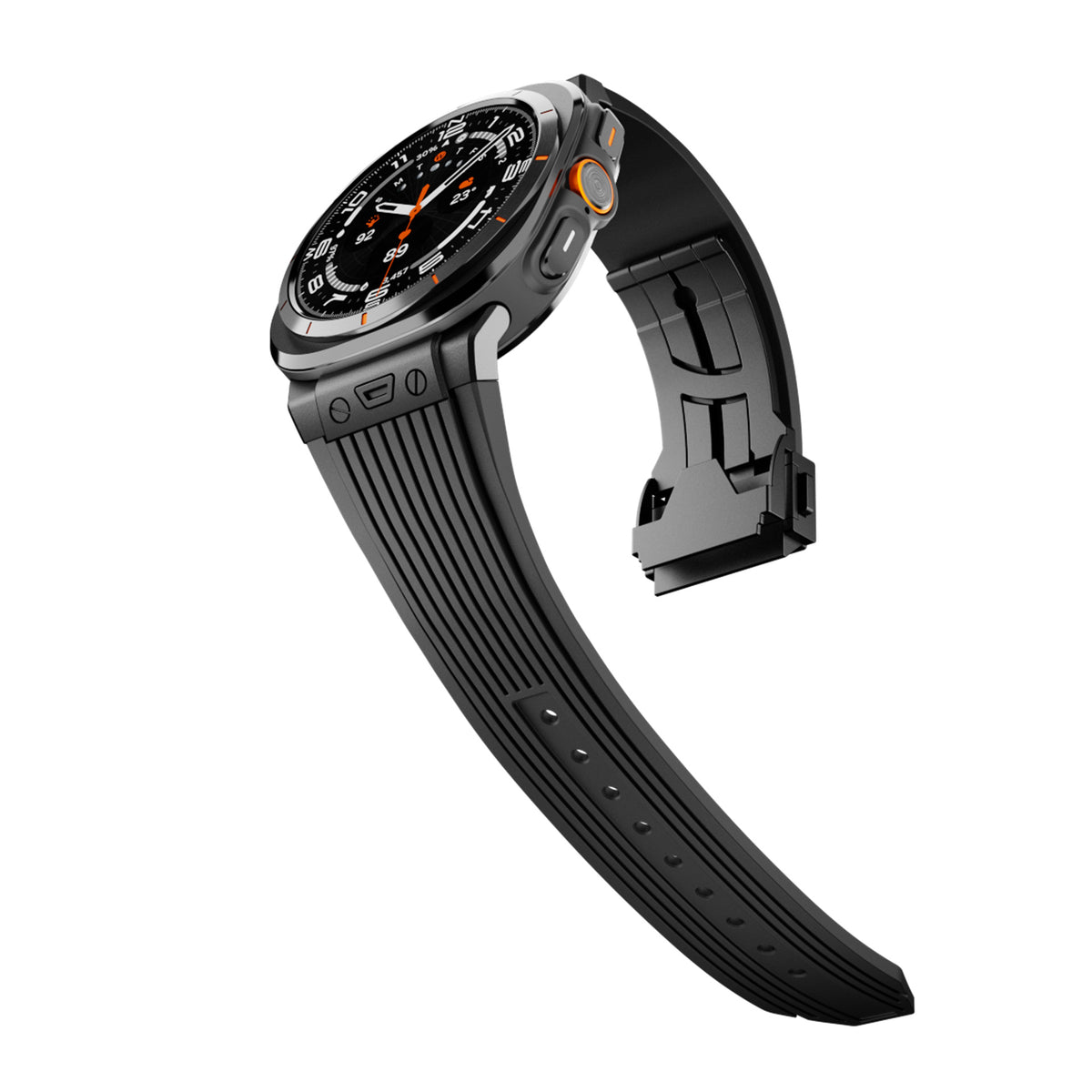 Silicone Watch Strap with Alloy Connector