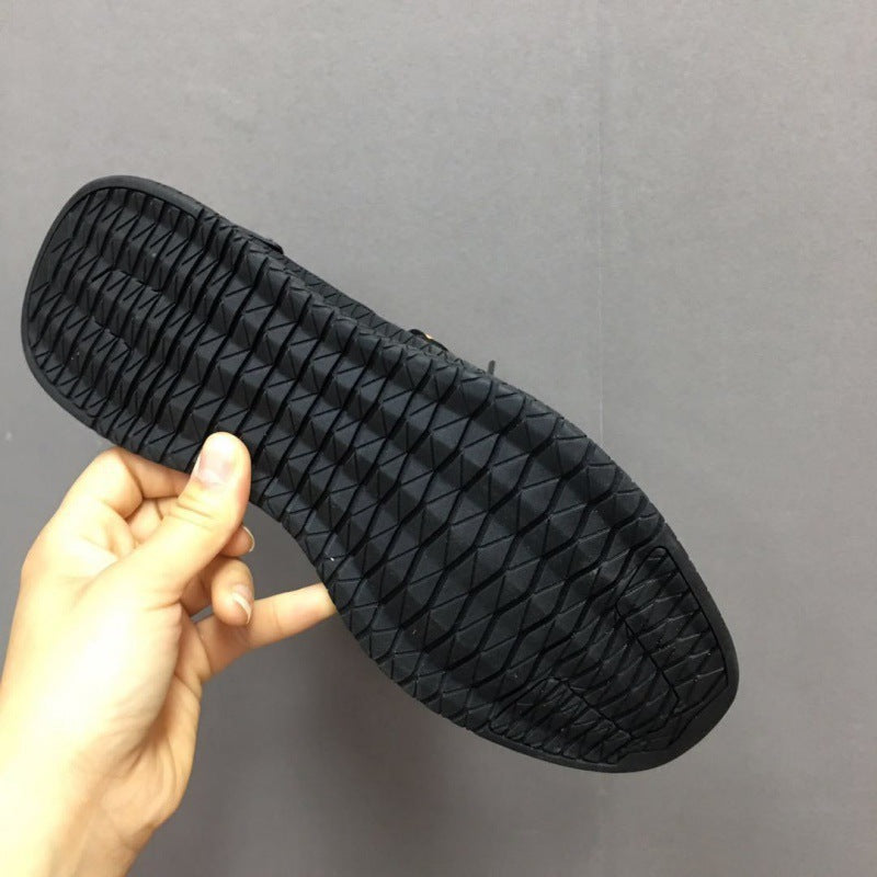 Striped Mesh Athletic Sneakers — product view
