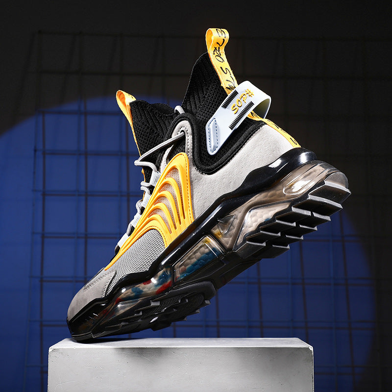 Men's Thick-Sole High-Top Casual Shoes