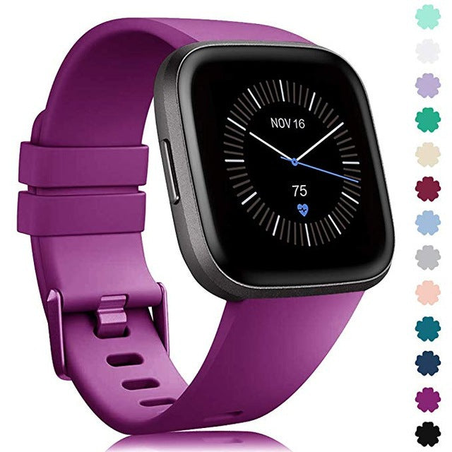 Silicone Sport Watch Strap with Colour Buckle