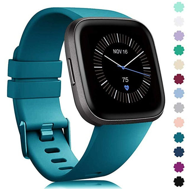 Silicone Sport Watch Strap with Colour Buckle