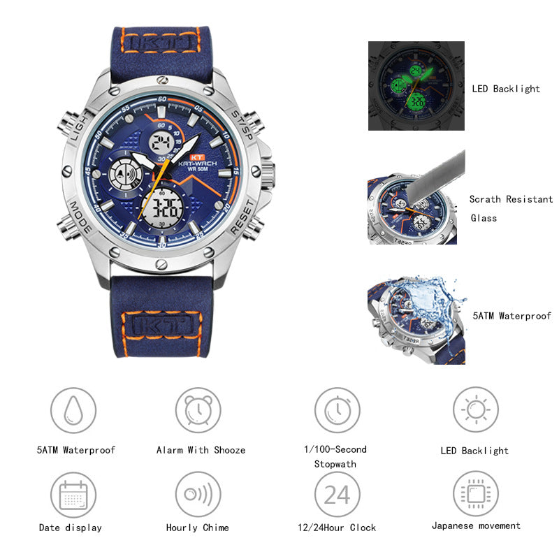 Men's Multifunction Digital Sports Watch