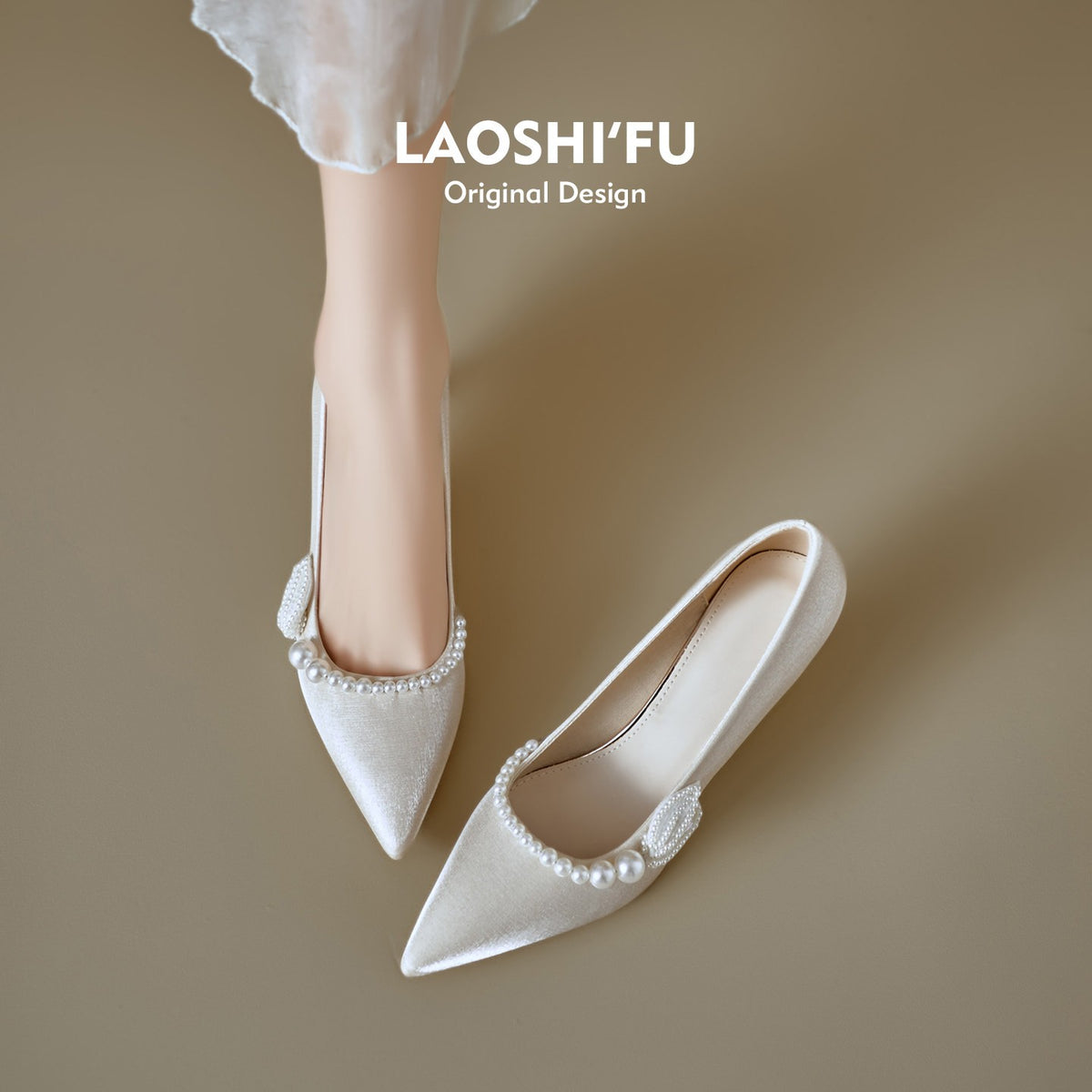 Women's Pearl-Detail Pointed-Toe Pumps