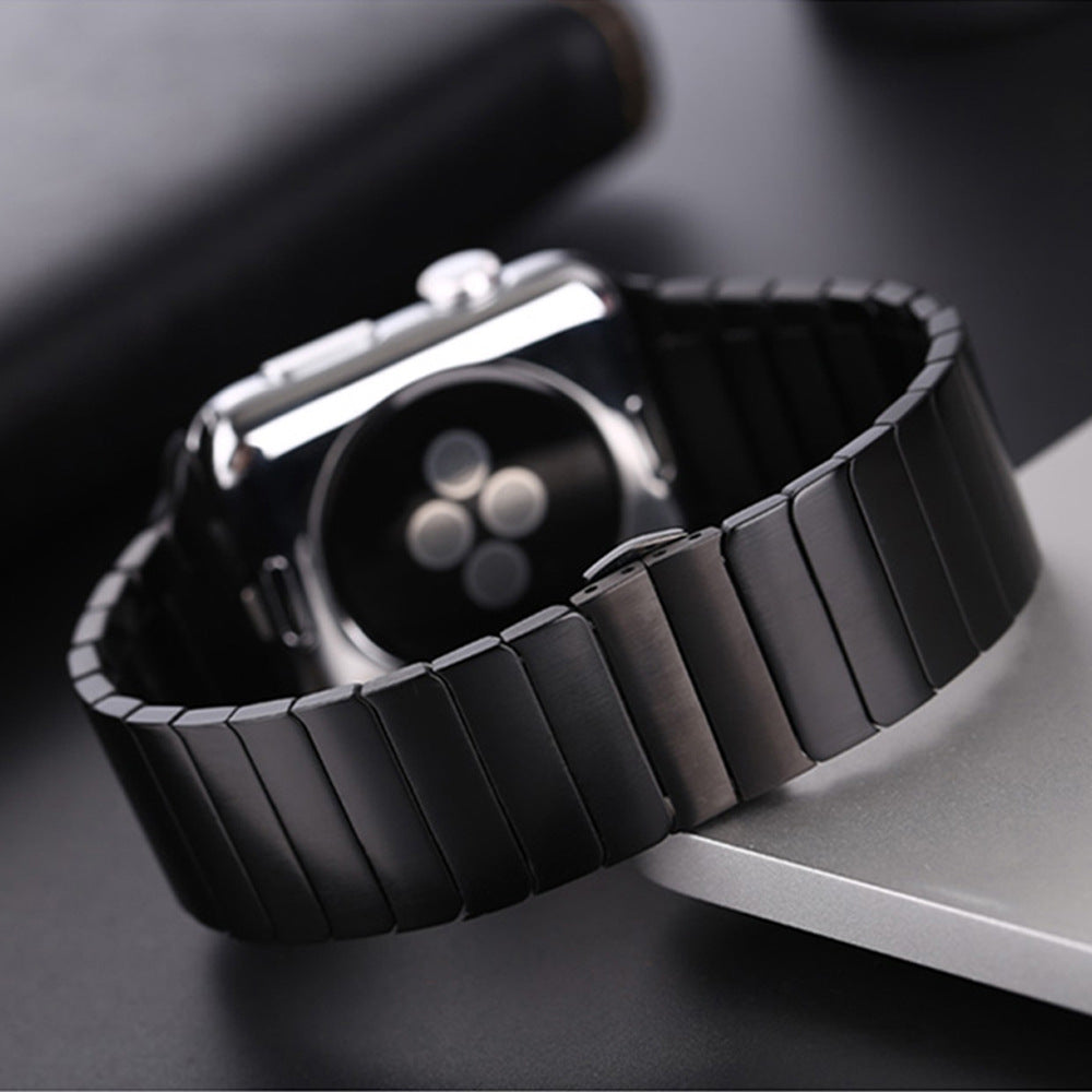 Metal Watch Strap with Butterfly Clasp